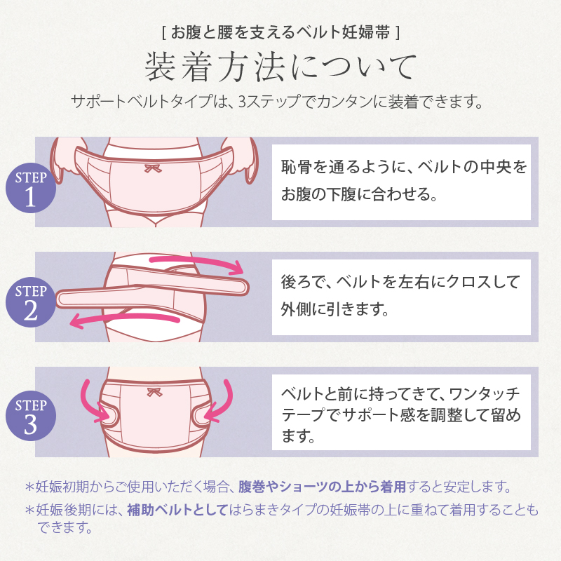 犬印本舗 妊婦帯 お腹と腰を支える サポートベルト【妊娠中期~後期】腹帯 戌の日