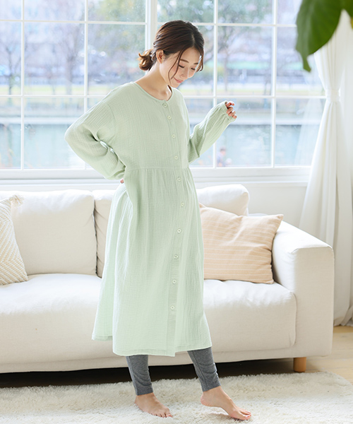 ポコポコガーゼ丸首パジャマ | マタニティウェア・授乳服