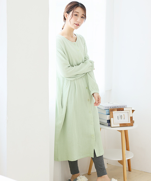 ポコポコガーゼ丸首パジャマ | マタニティウェア・授乳服